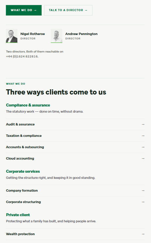 Mobile view preview of UHY Crossleys