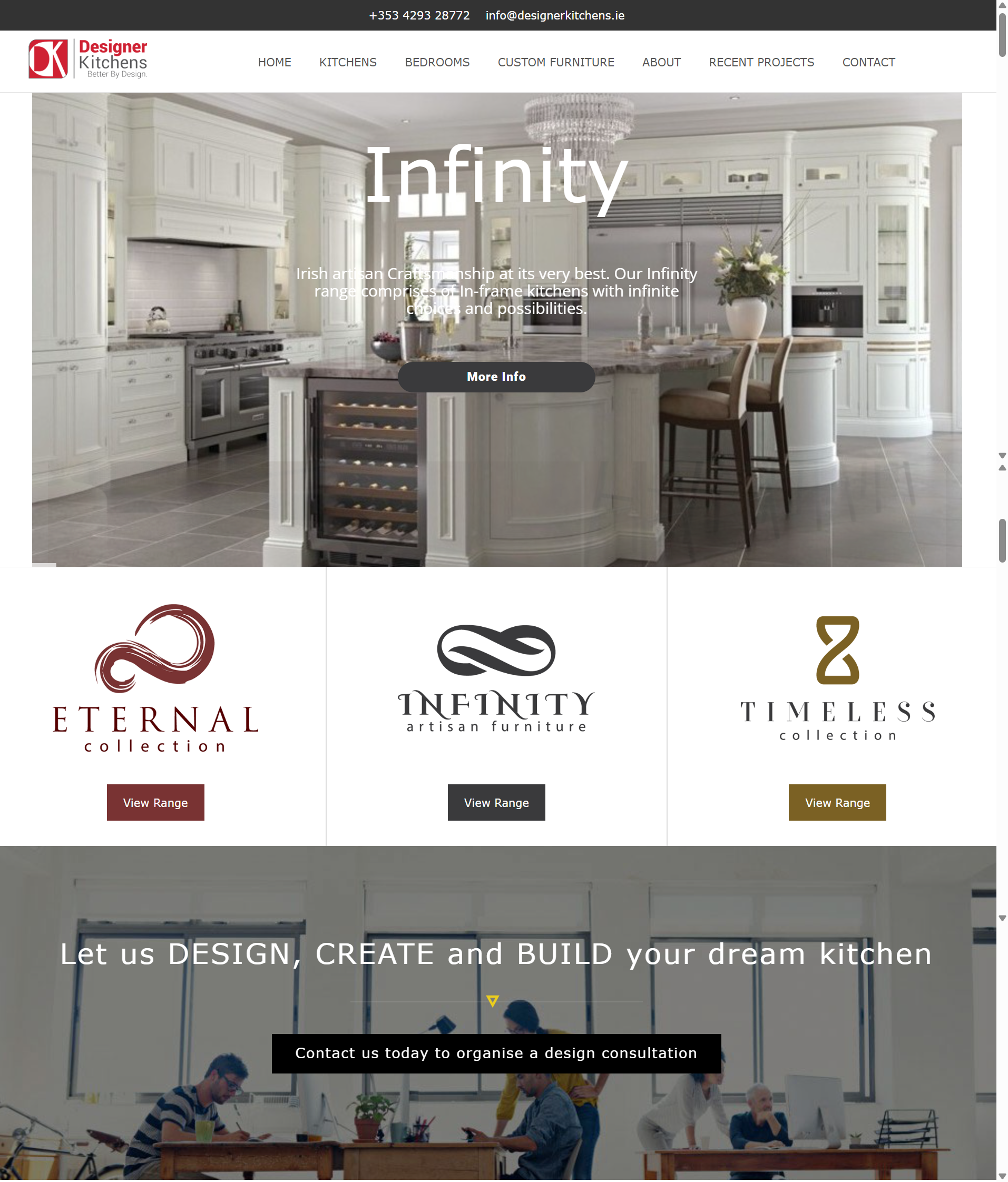 Desktop view preview of Designer Kitchens