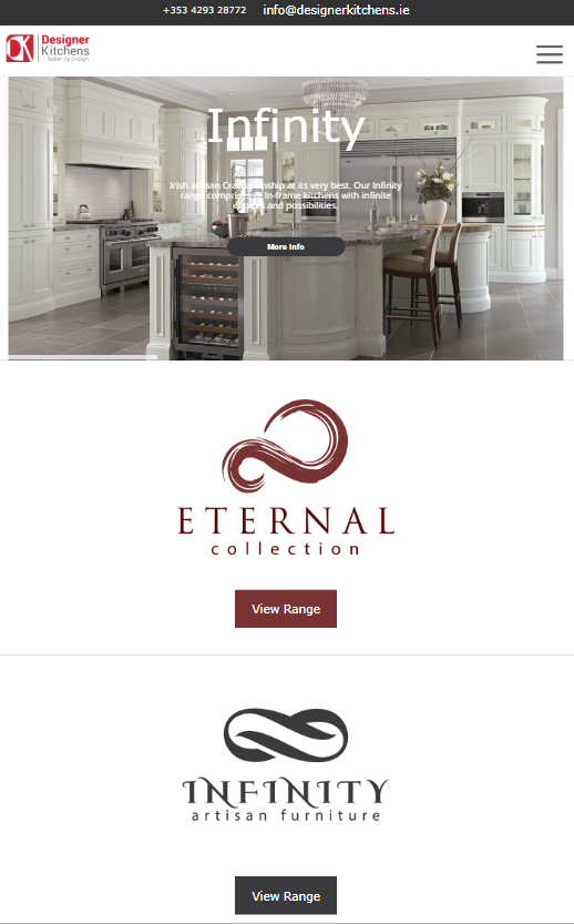 Mobile view preview of Designer Kitchens